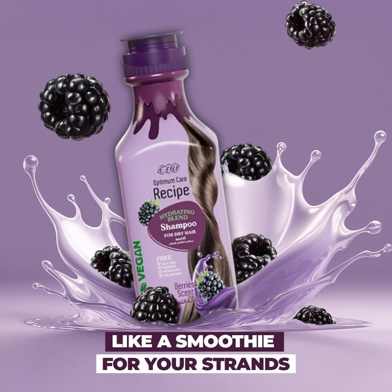 Eva Optimum Care Recipe Hydrating Blend Shampoo with Berries for Dry Hair, 350 ml - Image 4